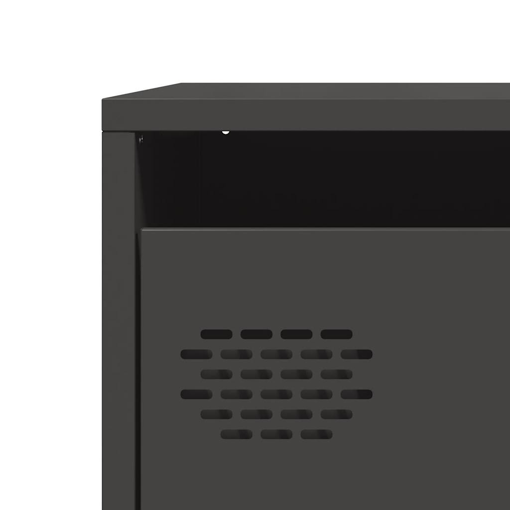 Ντουλάπι Μαύρο 39x35x103,5 εκ. από Ατσάλι