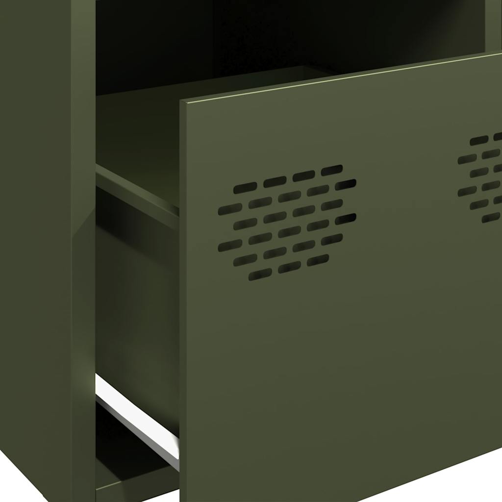 Ραφιέρα Πράσινο Λαδί 39x35x103,5 εκ. από Ατσάλι - Pakobazaar