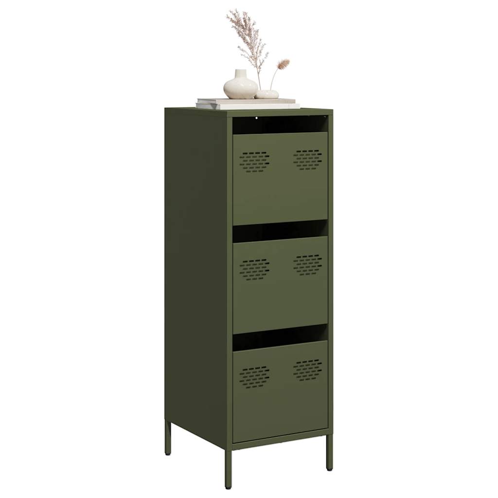 Ραφιέρα Πράσινο Λαδί 39x35x103,5 εκ. από Ατσάλι - Pakobazaar
