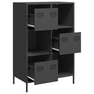 Ντουλάπι Μαύρο 68x39x103,5 εκ. από Χάλυβα - Pakobazaar