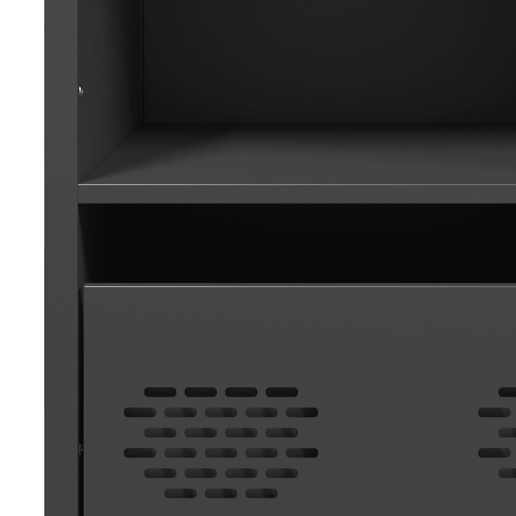 Ντουλάπι Μαύρο 68x39x103,5 εκ. από Χάλυβα - Pakobazaar