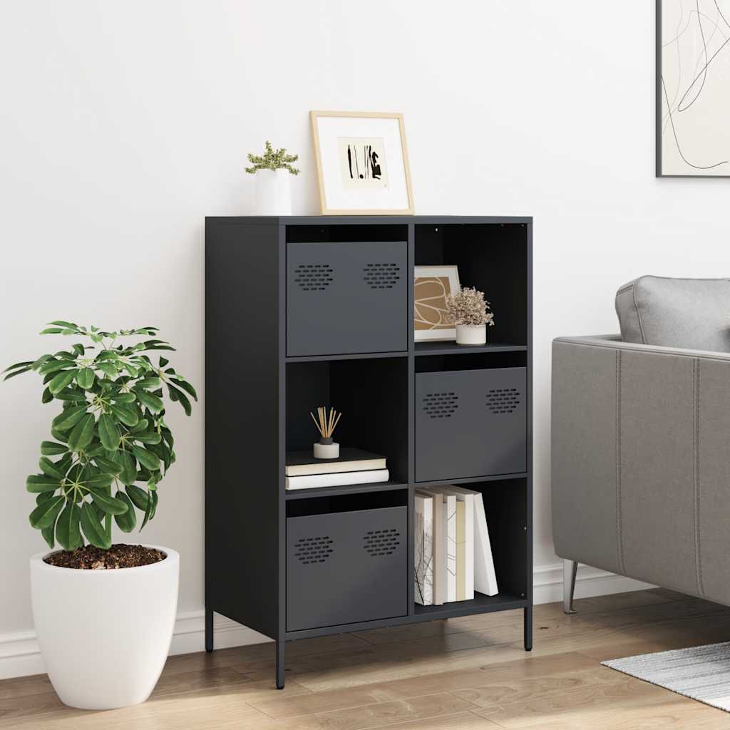 Ντουλάπι Ανθρακί 68x39x103,5 εκ. από Χάλυβα