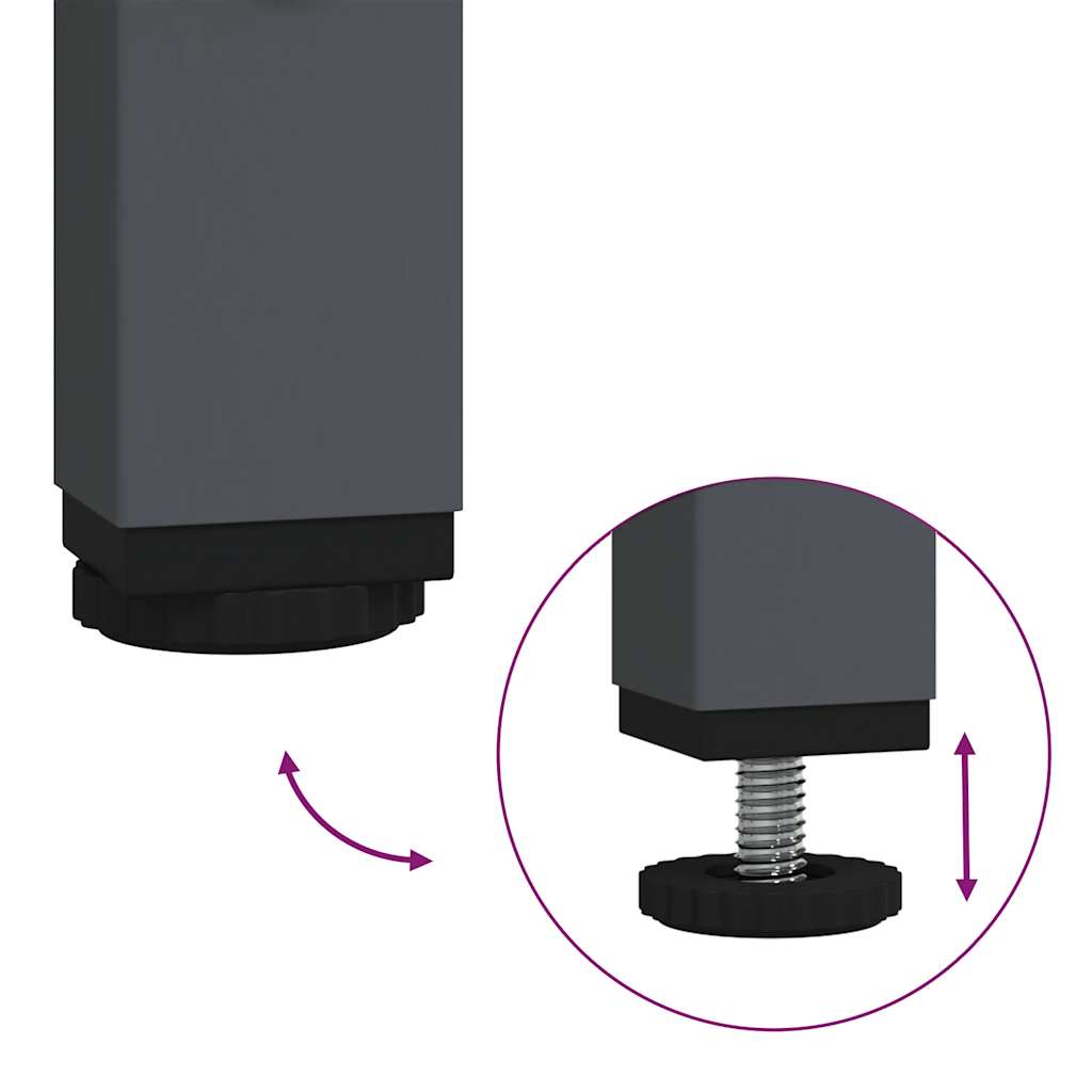 Ντουλάπι Ανθρακί 68x39x103,5 εκ. από Χάλυβα