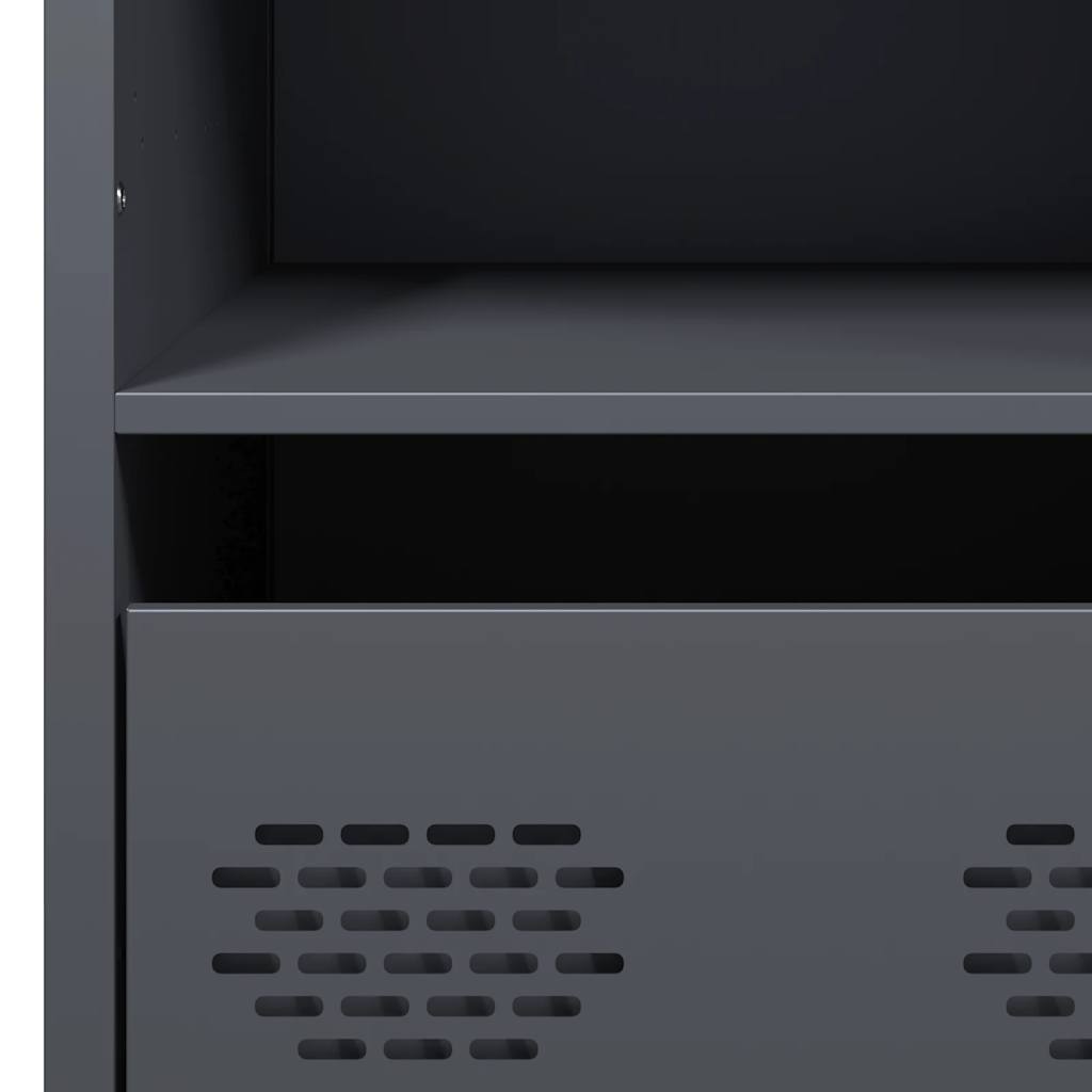 Ντουλάπι Ανθρακί 68x39x103,5 εκ. από Χάλυβα