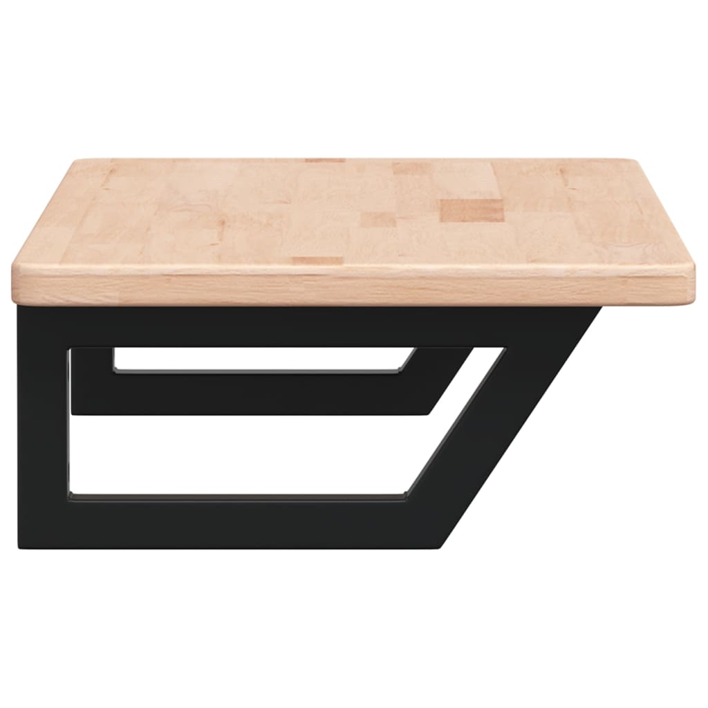 Ράφι Νιπτήρα Τοίχου από Ατσάλι / Μασίφ Ξύλο Δρυός