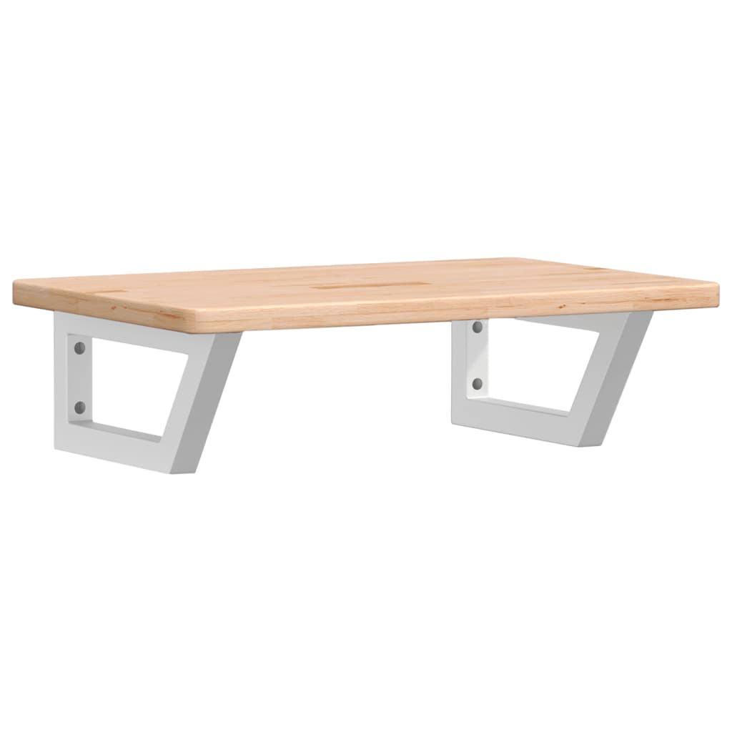 Ράφι Νιπτήρα Τοίχου από Ατσάλι / Μασίφ Ξύλο Δρυός