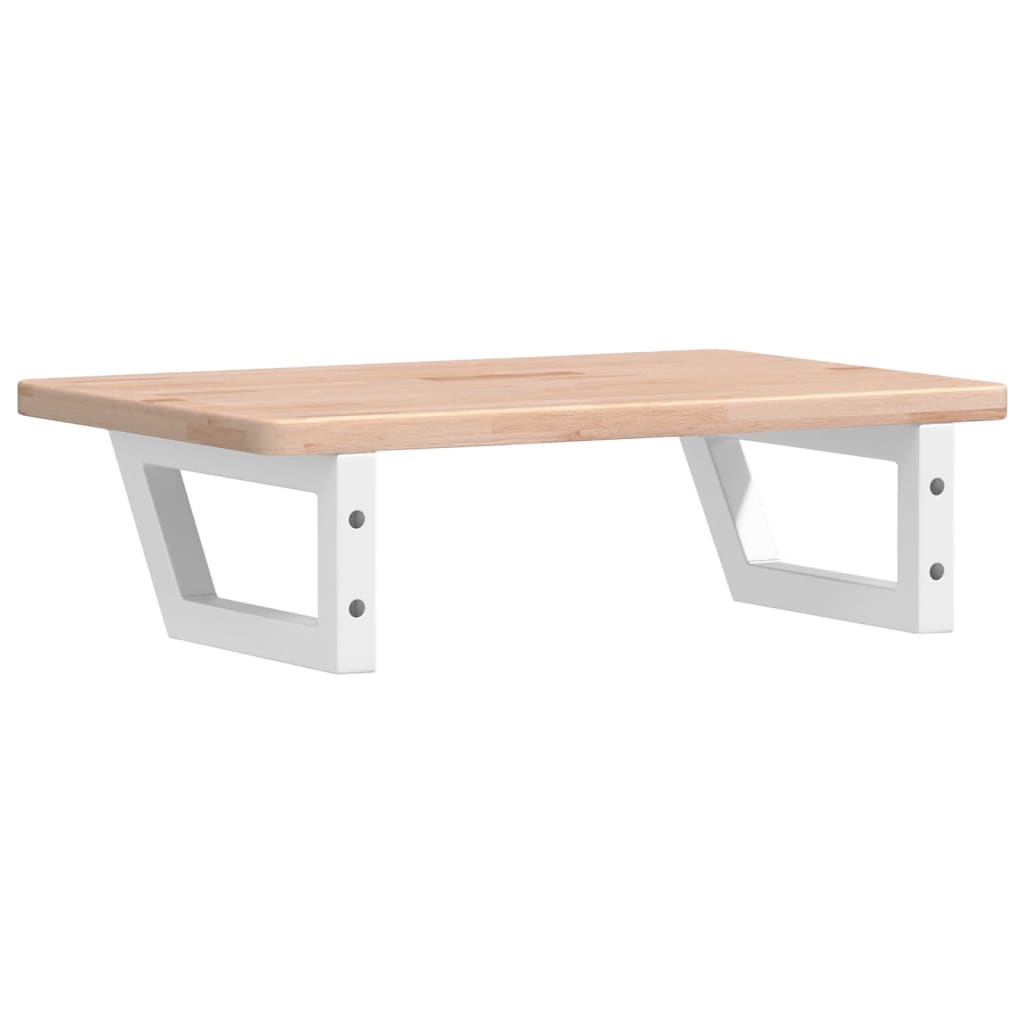 Ράφι Νιπτήρα Τοίχου από Ατσάλι / Μασίφ Ξύλο Δρυός