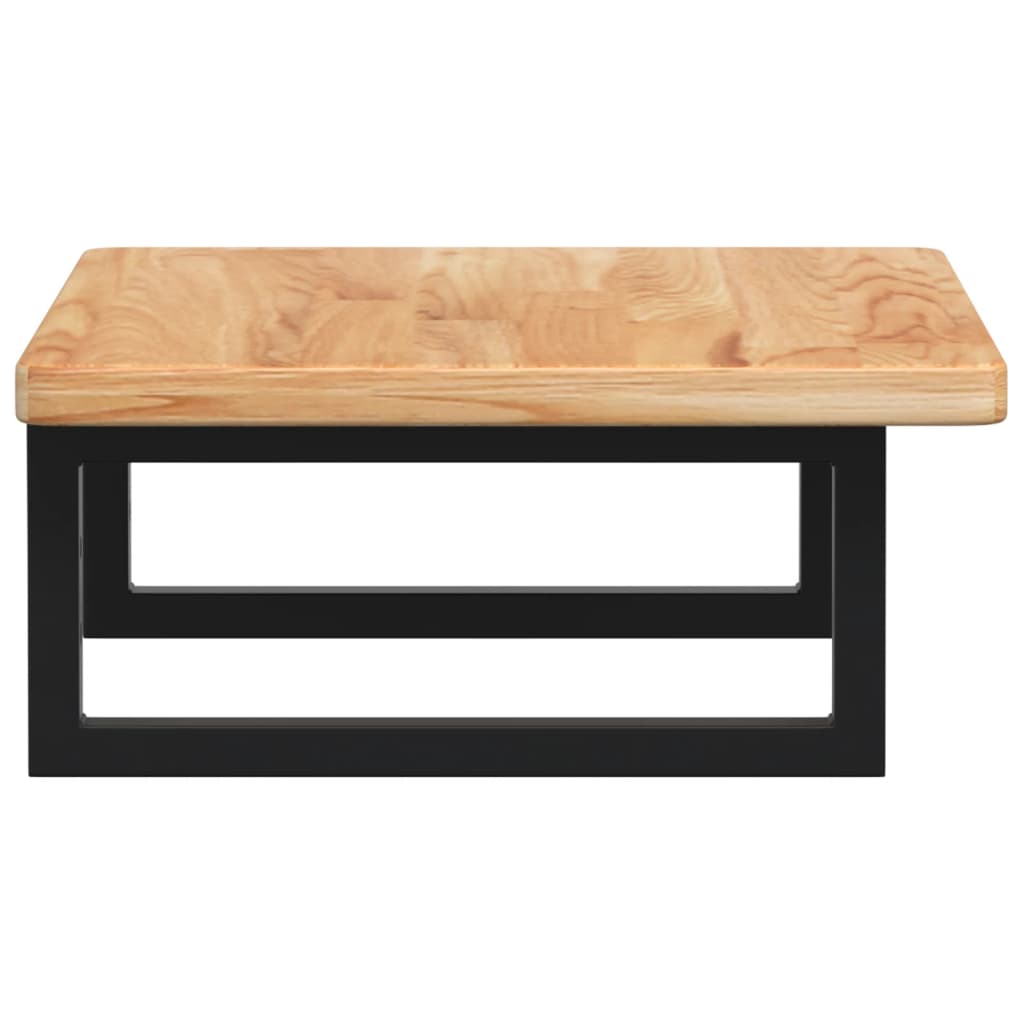 Ράφι Νιπτήρα Τοίχου από Ατσάλι / Μασίφ Ξύλο Δρυός