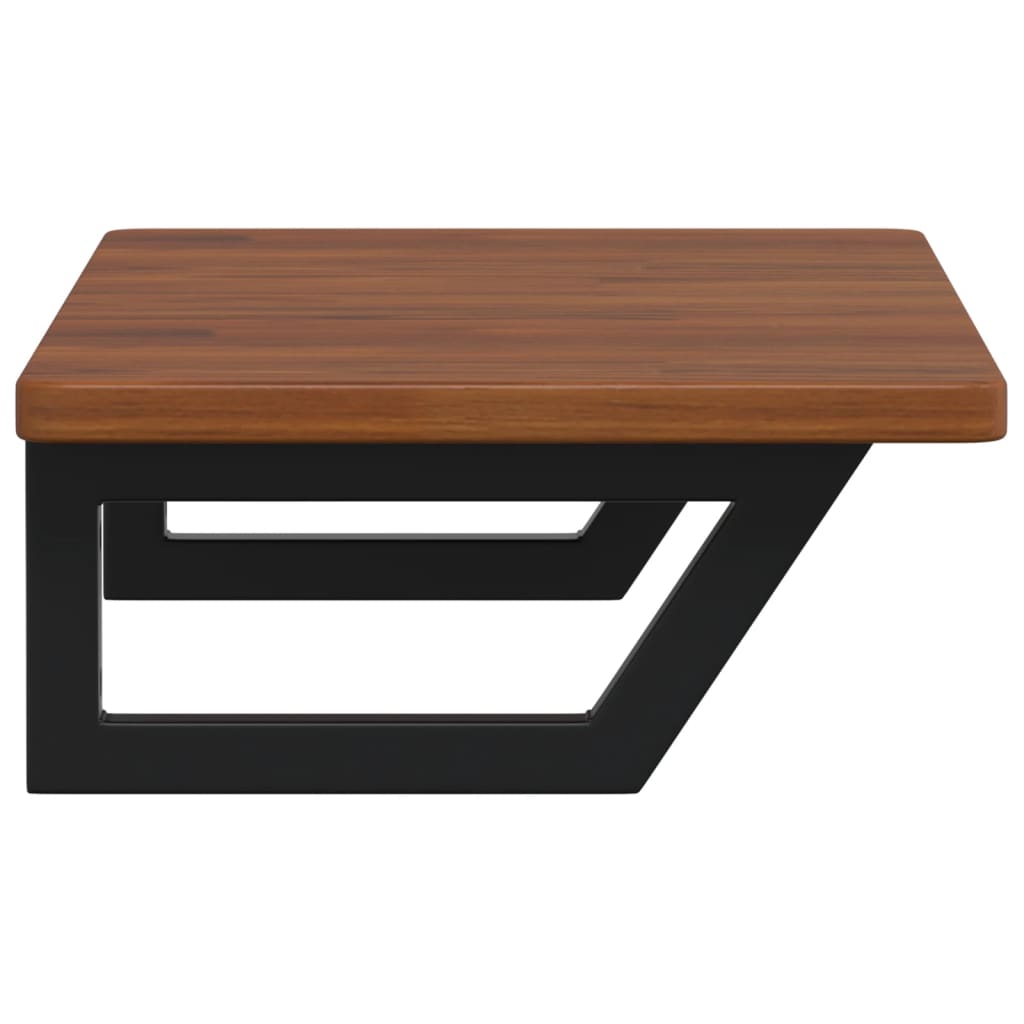 Ράφι Νιπτήρα Τοίχου από Ατσάλι / Μασίφ Ξύλο Δρυός