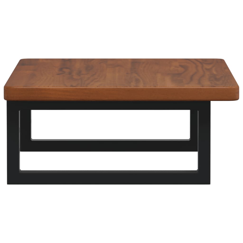 Ράφι Νιπτήρα Τοίχου από Ατσάλι / Μασίφ Ξύλο Δρυός