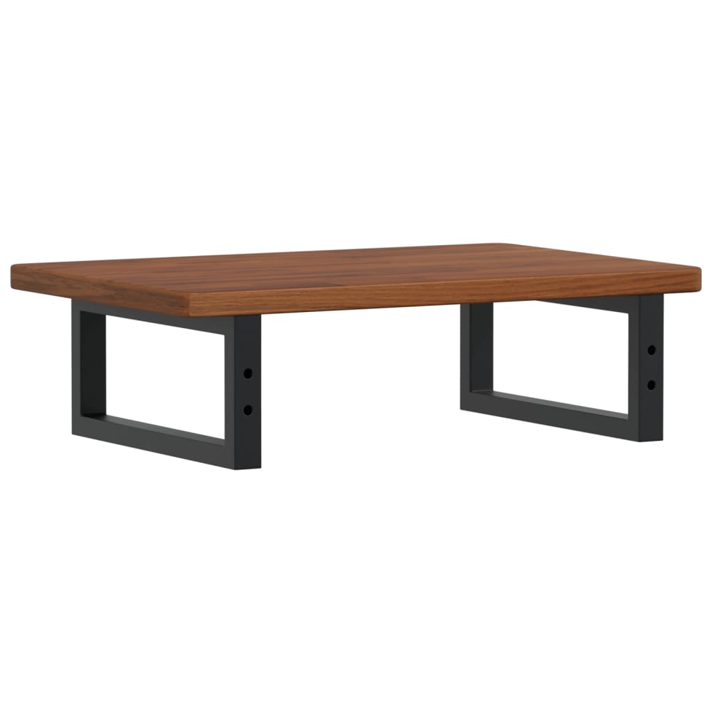 Ράφι Νιπτήρα Τοίχου από Ατσάλι / Μασίφ Ξύλο Δρυός