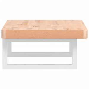 Ράφι Νιπτήρα Τοίχου από Ατσάλι / Μασίφ Ξύλο Οξιάς - Pakobazaar