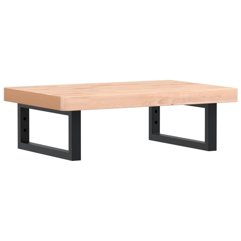 Ράφι Νιπτήρα Τοίχου από Ατσάλι / Μασίφ Ξύλο Οξιάς