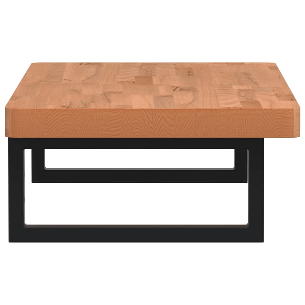 Ράφι Νιπτήρα Τοίχου από Ατσάλι / Μασίφ Ξύλο Οξιάς