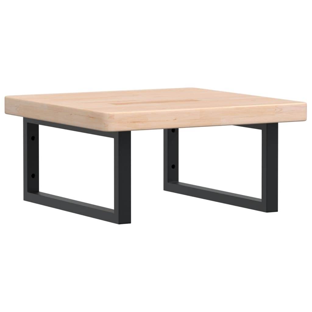 Ράφι Νιπτήρα Τοίχου από Ατσάλι / Μασίφ Ξύλο Δρυός