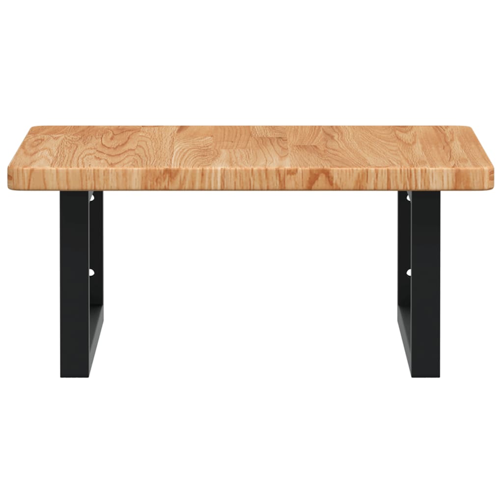 Ράφι Νιπτήρα Τοίχου από Ατσάλι / Μασίφ Ξύλο Δρυός