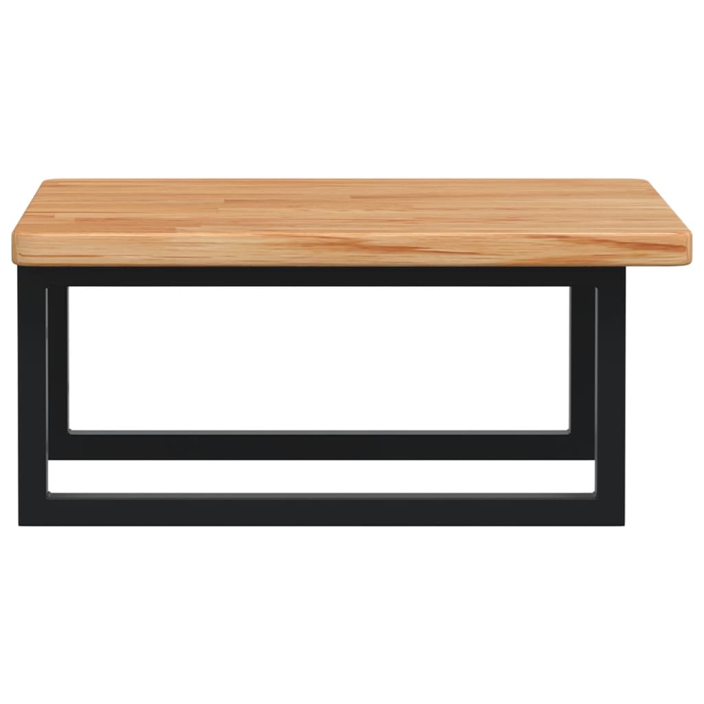 Ράφι Νιπτήρα Τοίχου από Ατσάλι / Μασίφ Ξύλο Δρυός