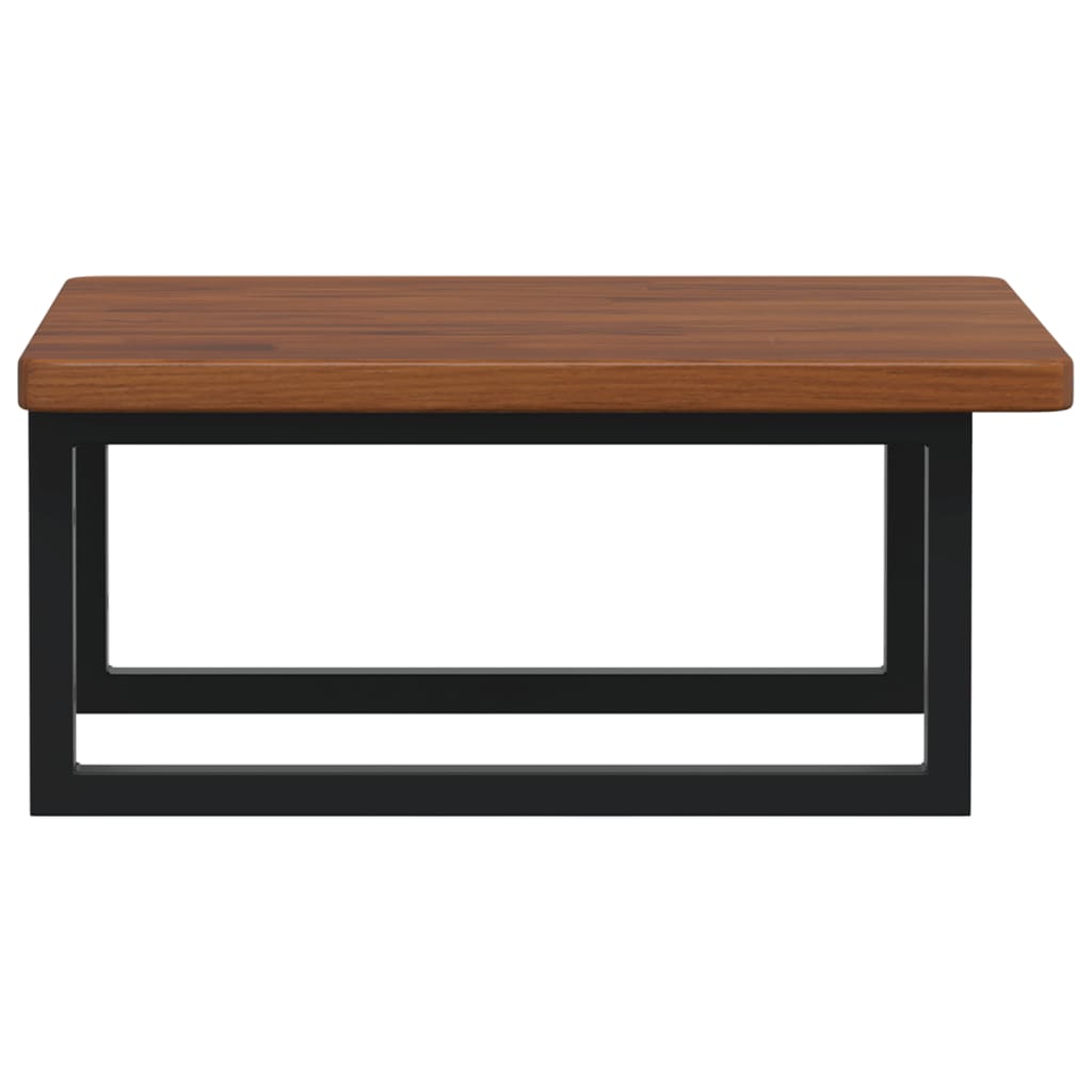 Ράφι Νιπτήρα Τοίχου από Ατσάλι / Μασίφ Ξύλο Δρυός