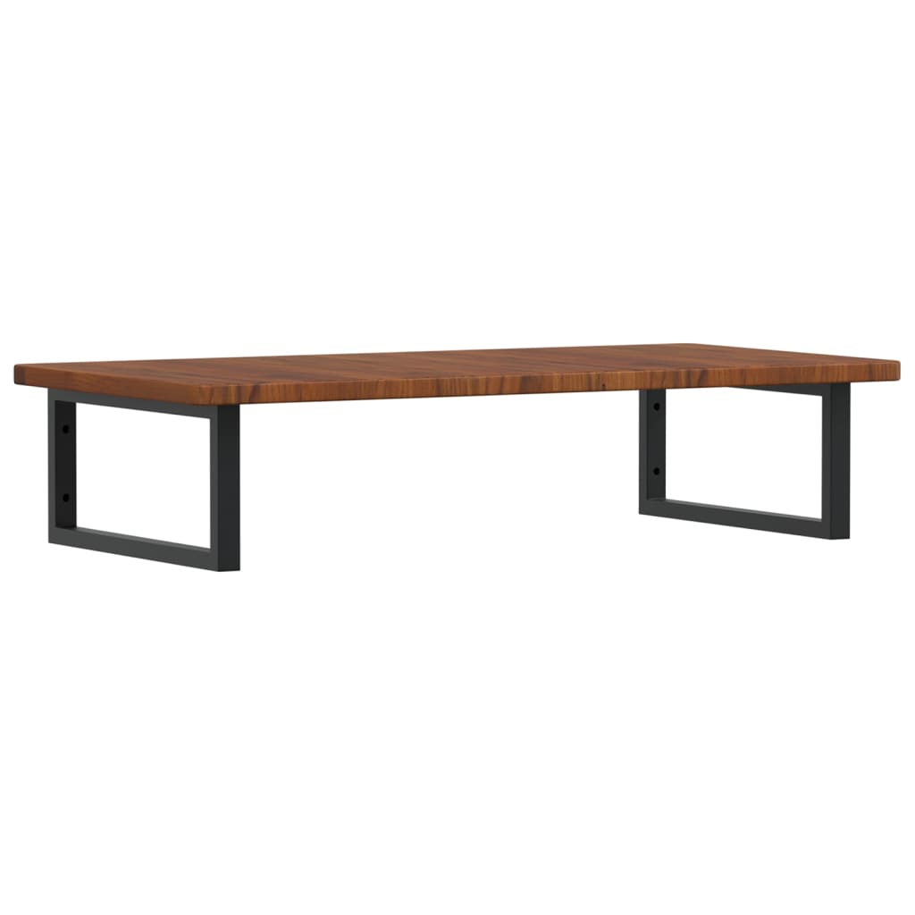 Ράφι Νιπτήρα Τοίχου από Ατσάλι / Μασίφ Ξύλο Δρυός