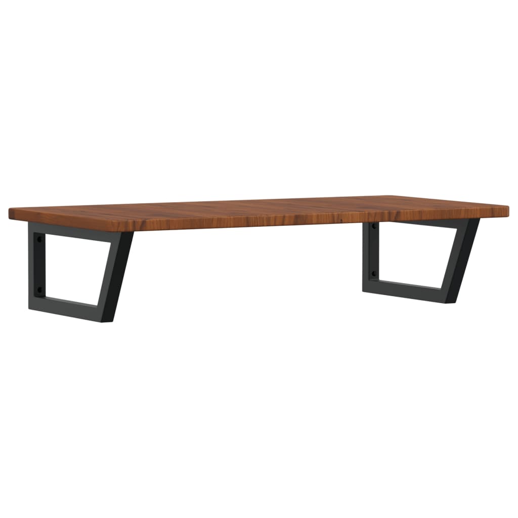 Ράφι Νιπτήρα Τοίχου από Ατσάλι / Μασίφ Ξύλο Δρυός