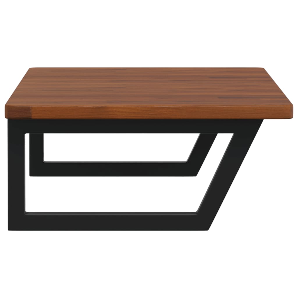 Ράφι Νιπτήρα Τοίχου από Ατσάλι / Μασίφ Ξύλο Δρυός