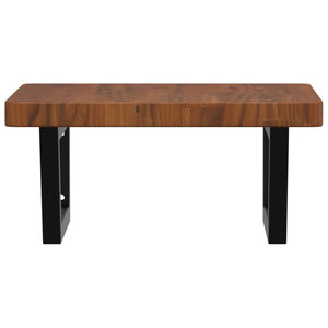 Ράφι Νιπτήρα Τοίχου από Ατσάλι / Μασίφ Ξύλο Δρυός - Pakobazaar