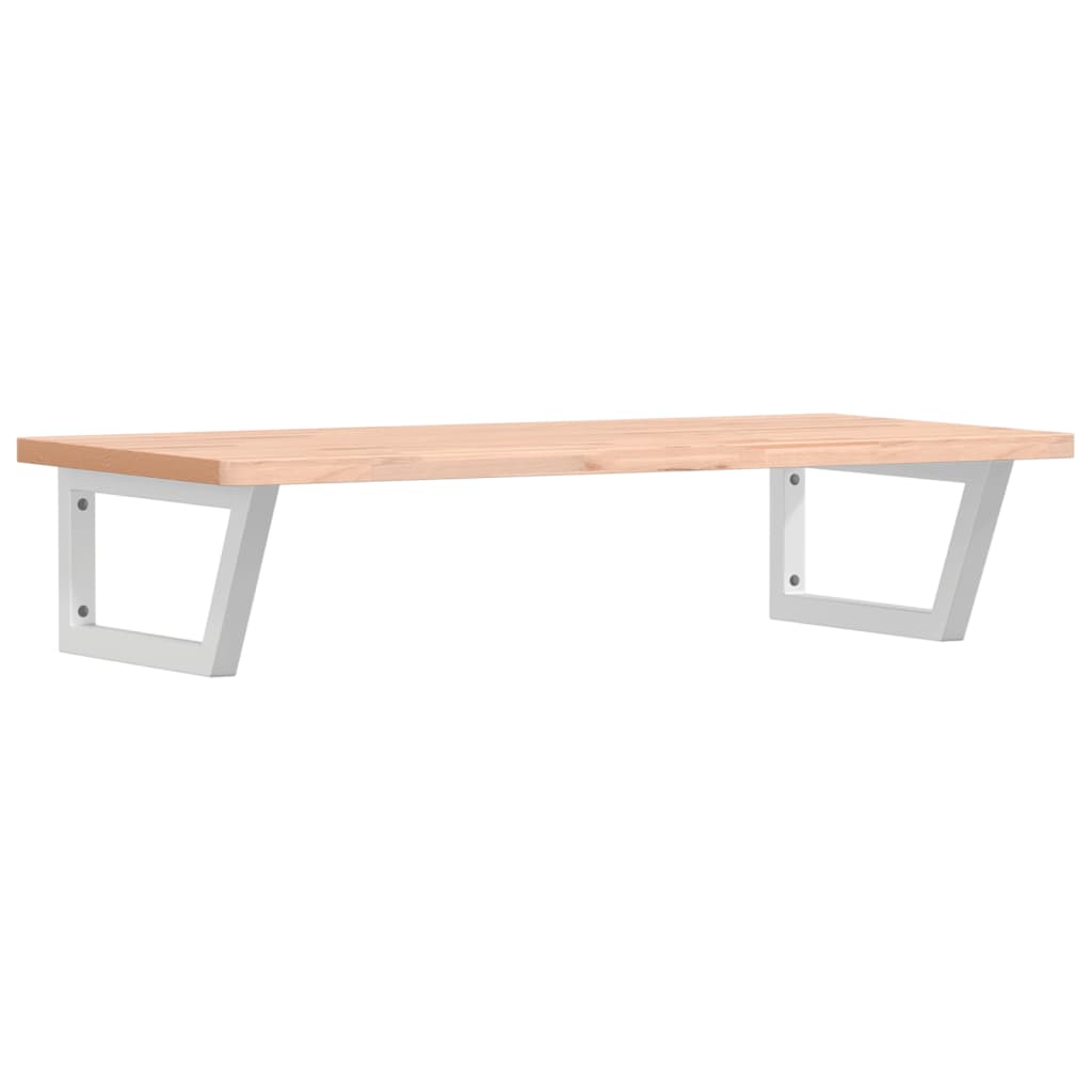 Ράφι Νιπτήρα Τοίχου από Ατσάλι / Μασίφ Ξύλο Οξιάς