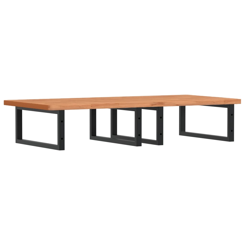 Ράφι Νιπτήρα Τοίχου από Ατσάλι / Μασίφ Ξύλο Οξιάς