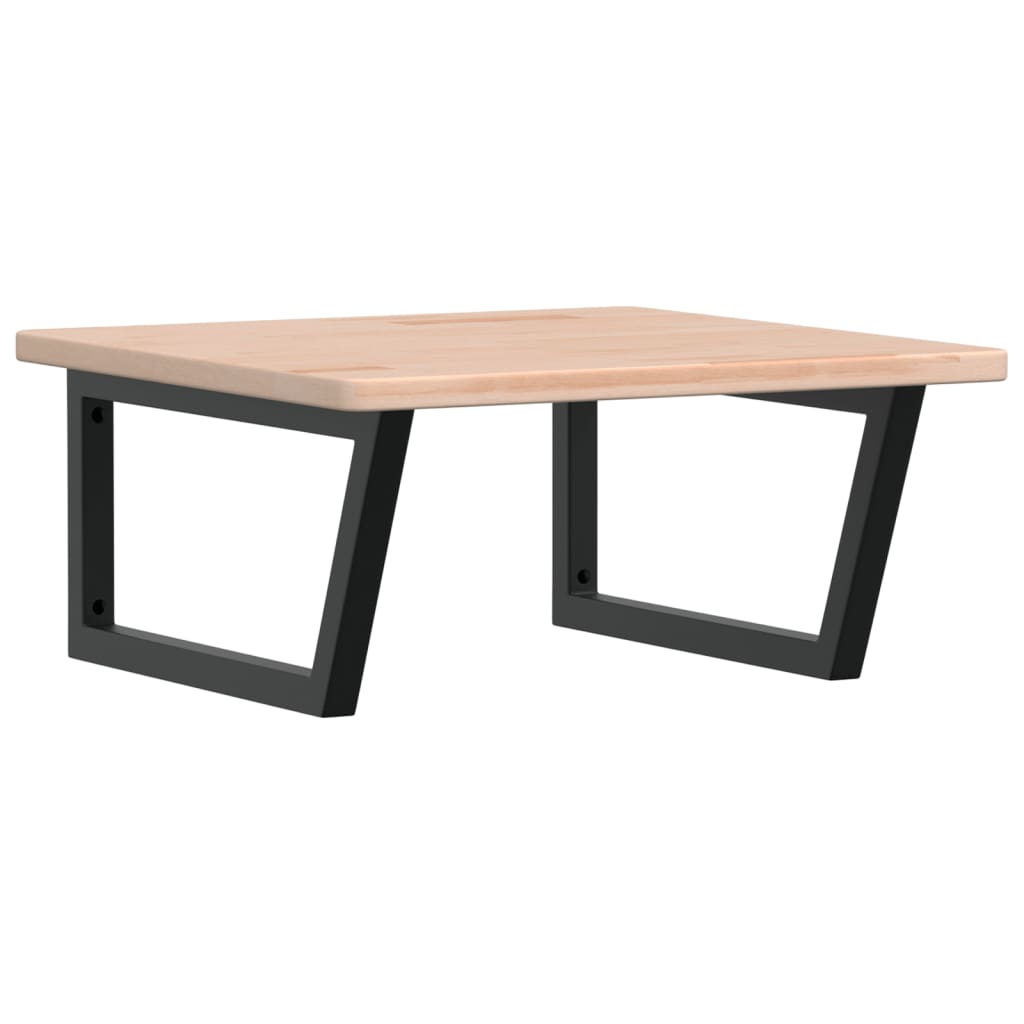 Ράφι Νιπτήρα Τοίχου από Ατσάλι / Μασίφ Ξύλο Δρυός - Pakobazaar