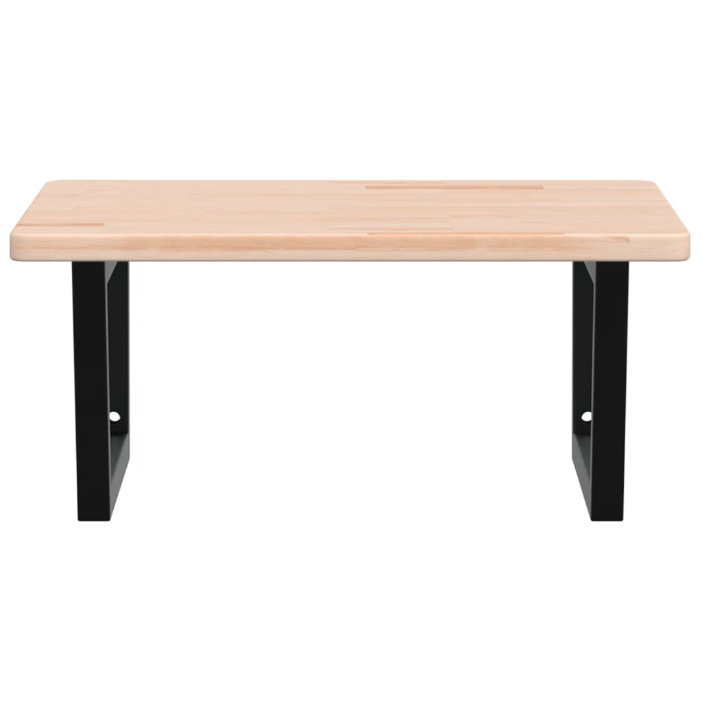 Ράφι Νιπτήρα Τοίχου από Ατσάλι / Μασίφ Ξύλο Δρυός - Pakobazaar