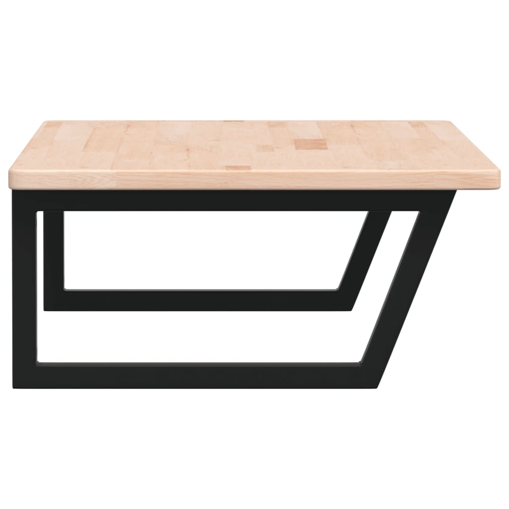 Ράφι Νιπτήρα Τοίχου από Ατσάλι / Μασίφ Ξύλο Δρυός