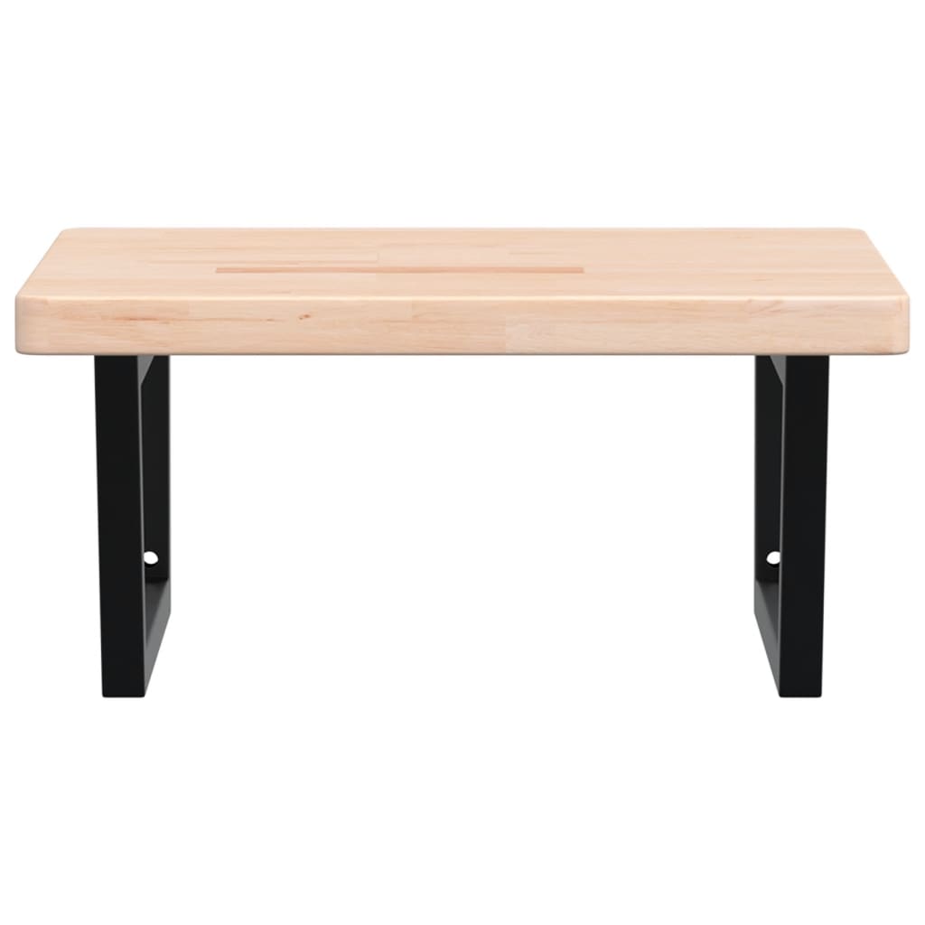 Ράφι Νιπτήρα Τοίχου από Ατσάλι / Μασίφ Ξύλο Δρυός - Pakobazaar