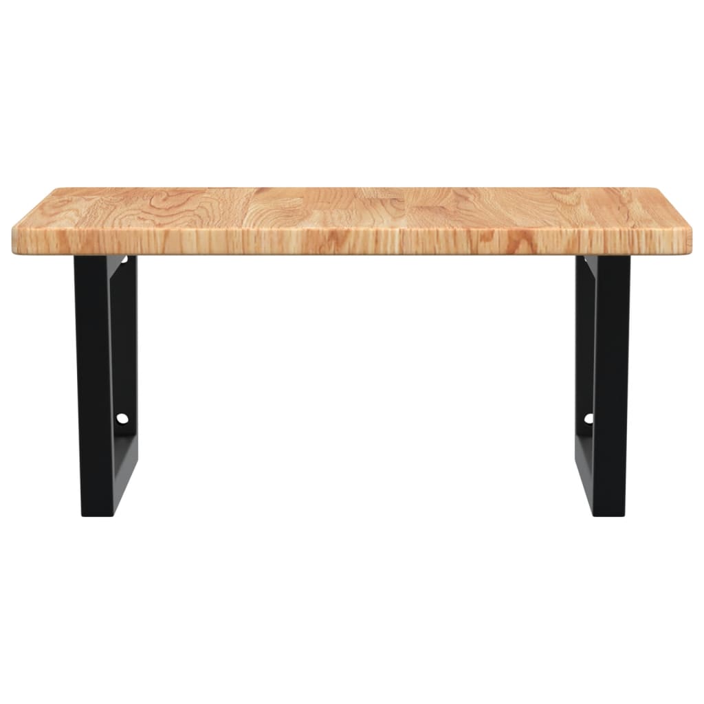 Ράφι Νιπτήρα Τοίχου από Ατσάλι / Μασίφ Ξύλο Δρυός