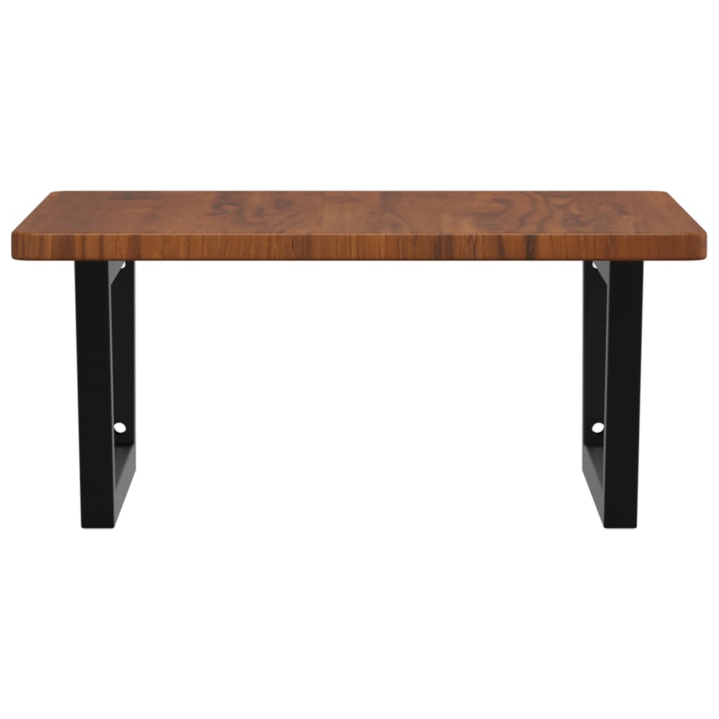 Ράφι Νιπτήρα Τοίχου από Ατσάλι / Μασίφ Ξύλο Δρυός - Pakobazaar