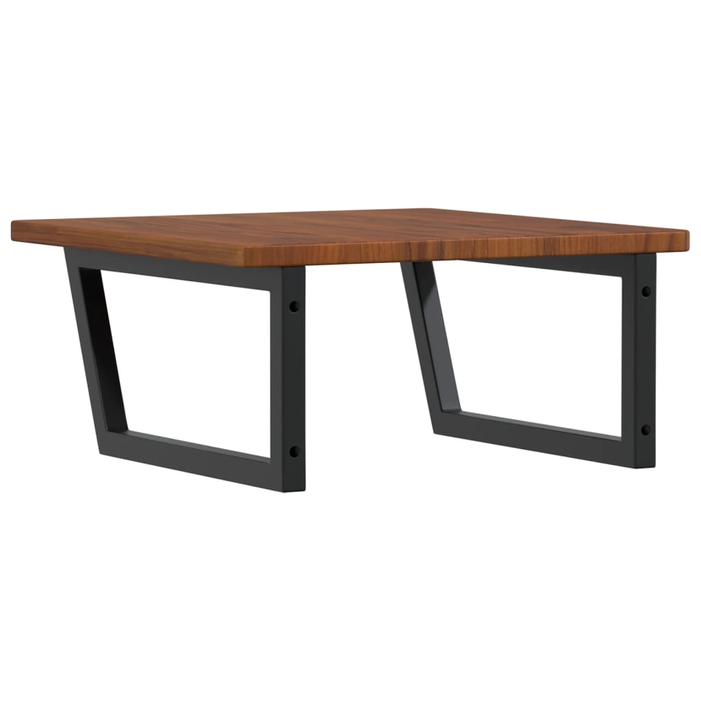 Ράφι Νιπτήρα Τοίχου από Ατσάλι / Μασίφ Ξύλο Δρυός - Pakobazaar