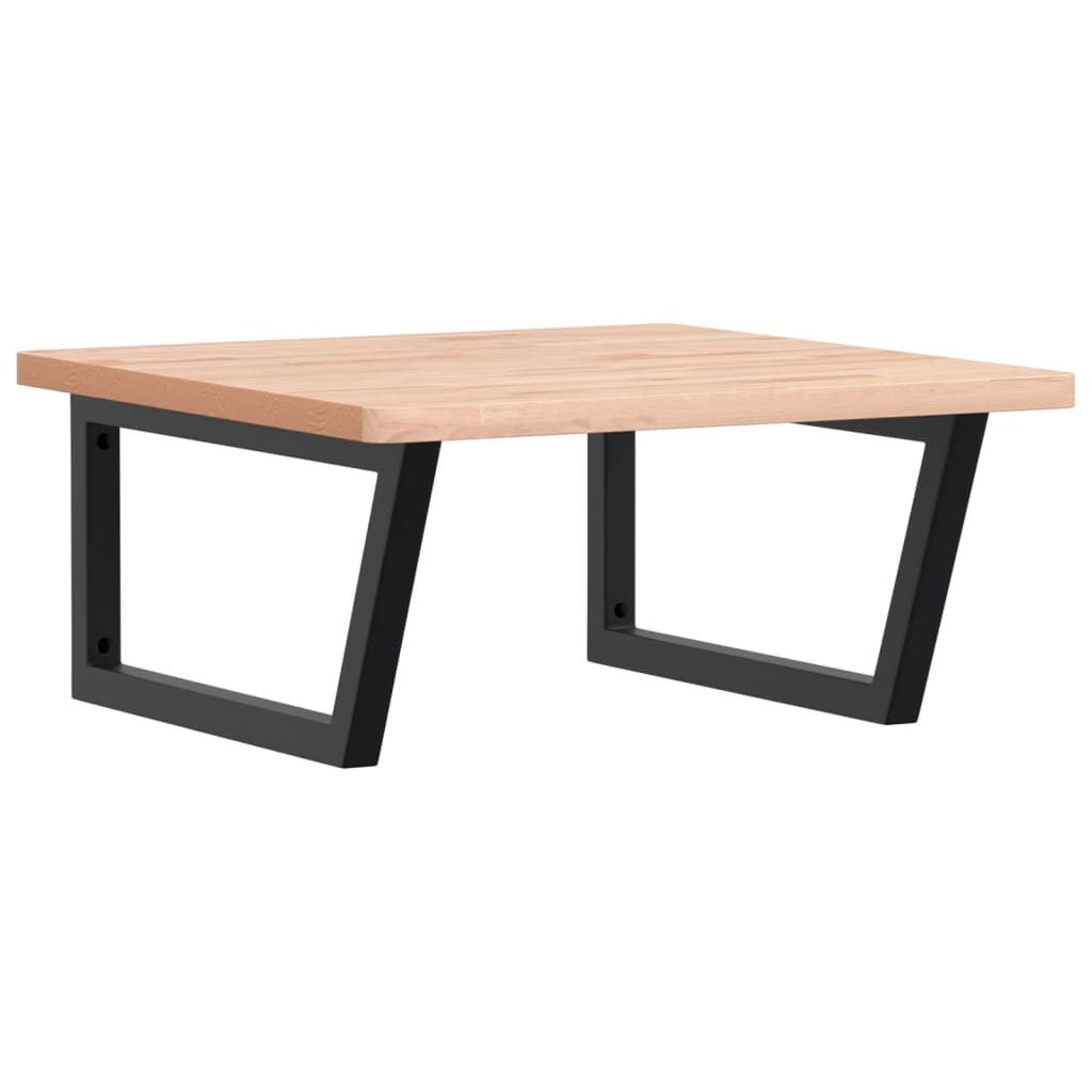 Ράφι Νιπτήρα Τοίχου από Ατσάλι / Μασίφ Ξύλο Οξιάς - Pakobazaar