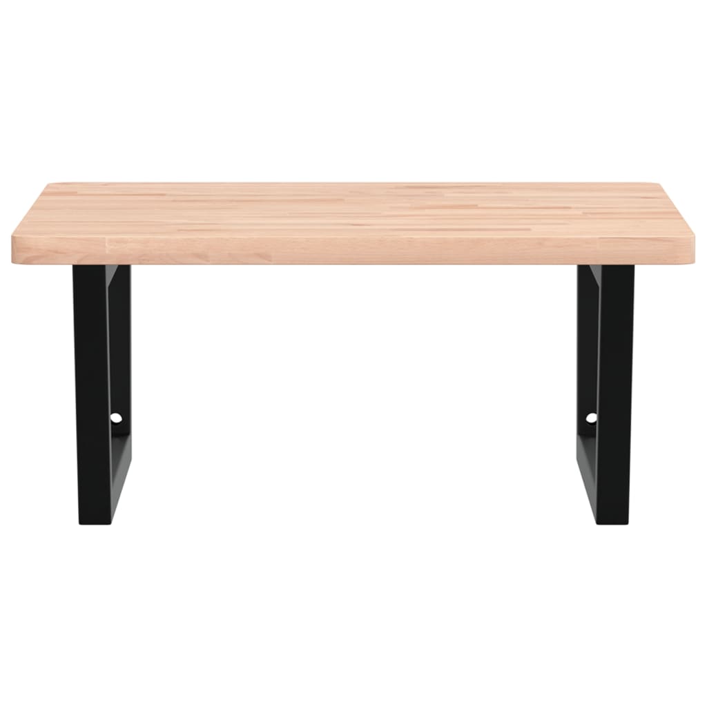 Ράφι Νιπτήρα Τοίχου από Ατσάλι / Μασίφ Ξύλο Οξιάς - Pakobazaar