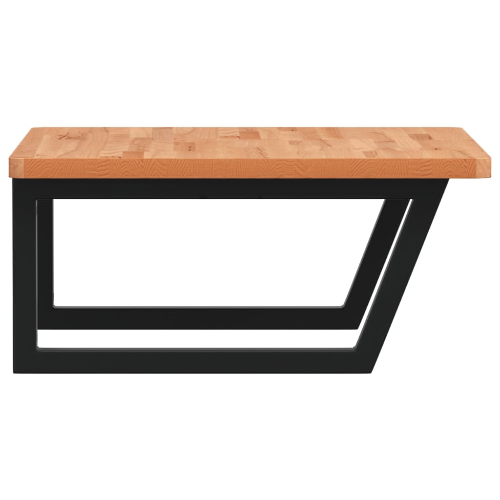 Ράφι Νιπτήρα Τοίχου από Ατσάλι / Μασίφ Ξύλο Οξιάς