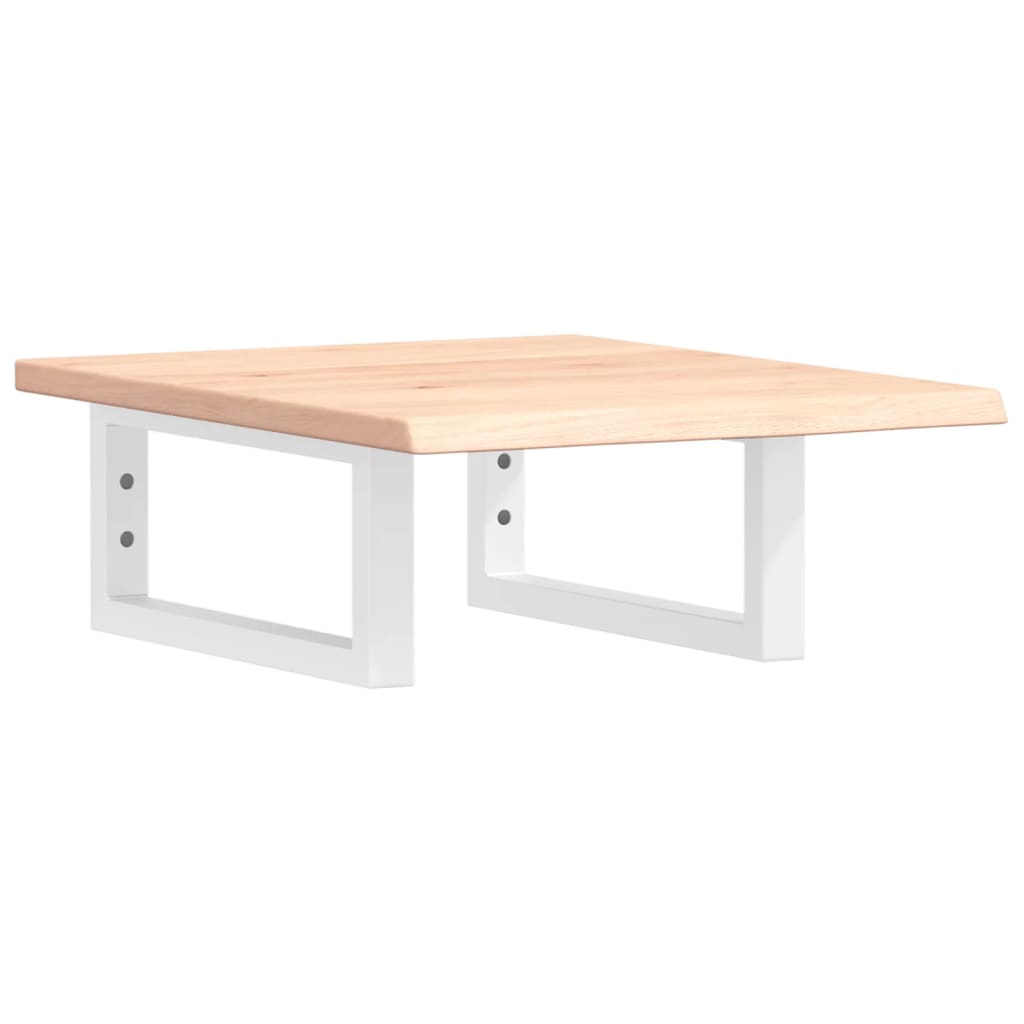 Ράφι Νιπτήρα Τοίχου από Ατσάλι / Μασίφ Ξύλο Δρυός