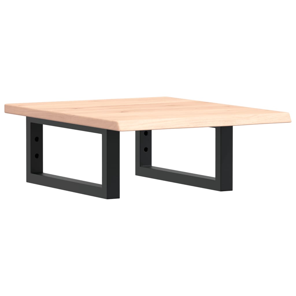 Ράφι Νιπτήρα Τοίχου από Ατσάλι / Μασίφ Ξύλο Δρυός