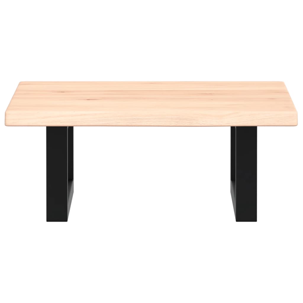 Ράφι Νιπτήρα Τοίχου από Ατσάλι / Μασίφ Ξύλο Δρυός