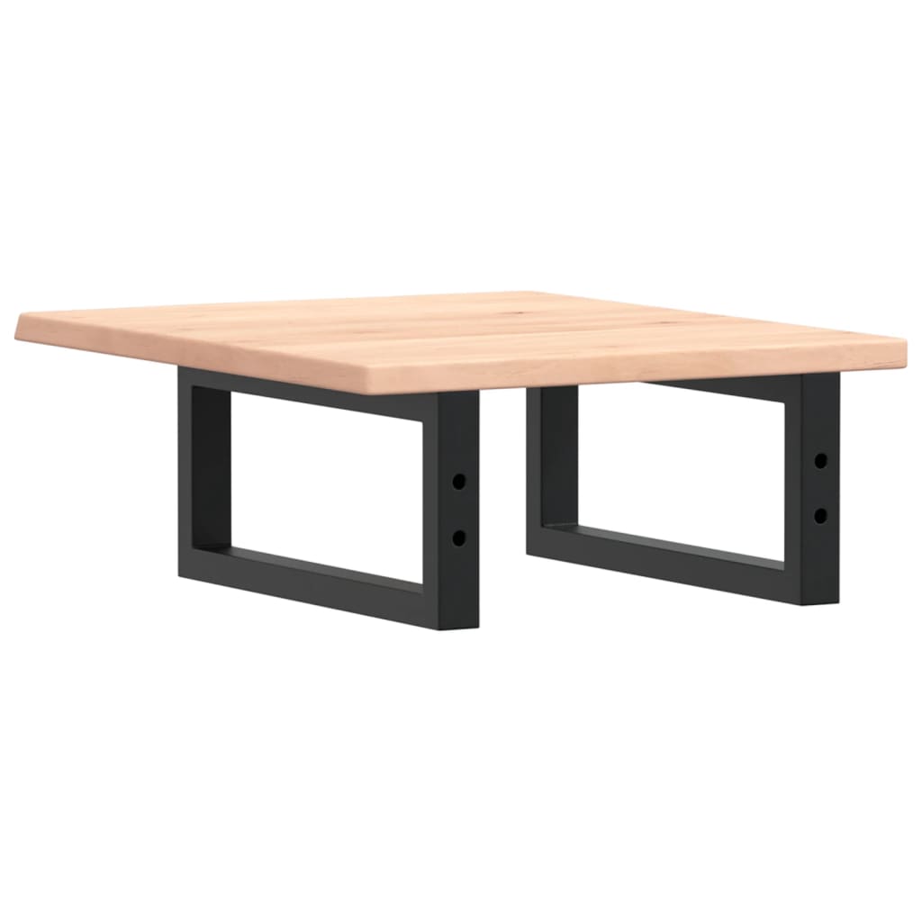 Ράφι Νιπτήρα Τοίχου από Ατσάλι / Μασίφ Ξύλο Δρυός