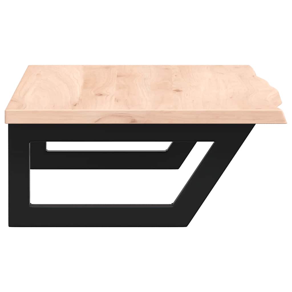 Ράφι Νιπτήρα Τοίχου από Ατσάλι / Μασίφ Ξύλο Δρυός