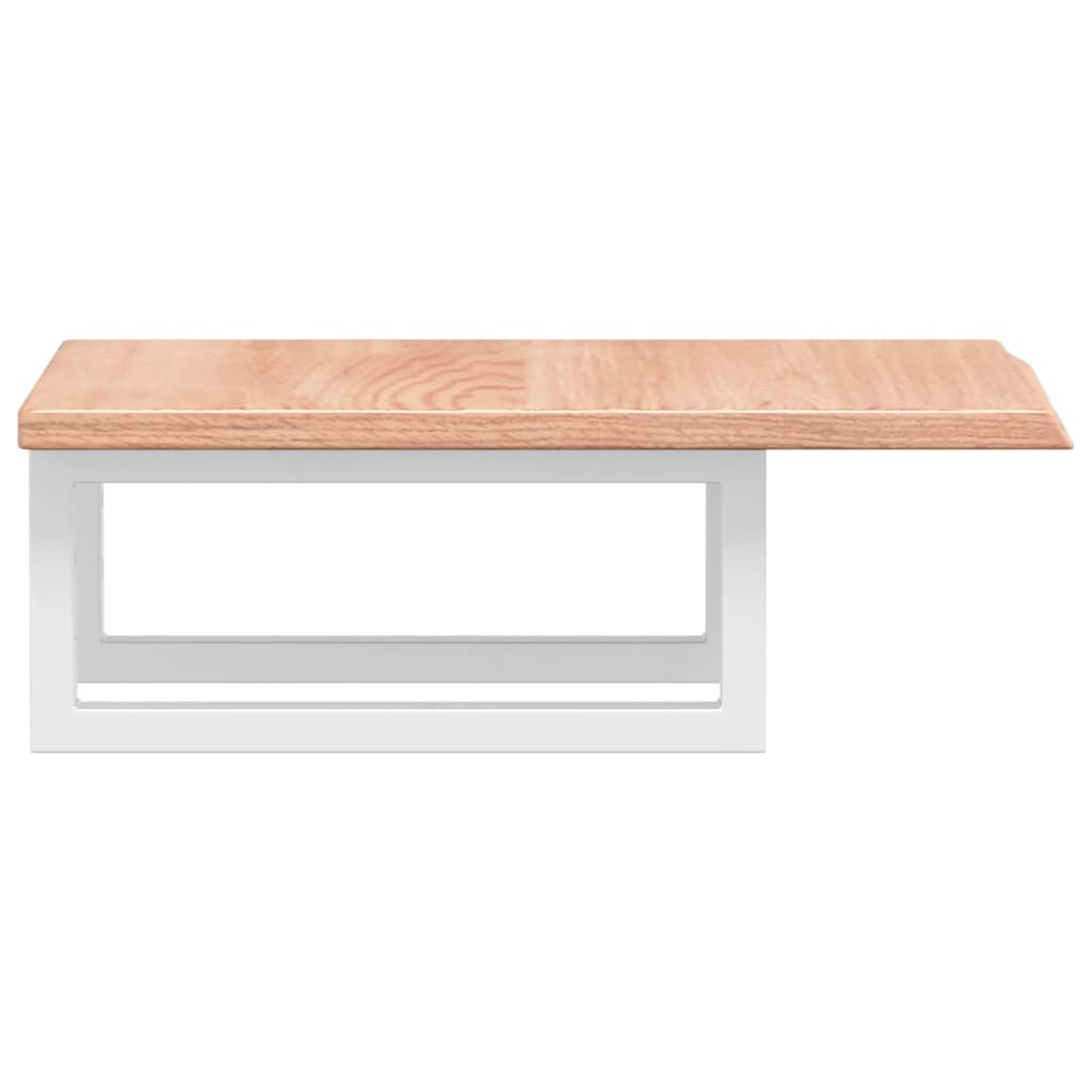 Ράφι Νιπτήρα Τοίχου από Ατσάλι / Μασίφ Ξύλο Δρυός