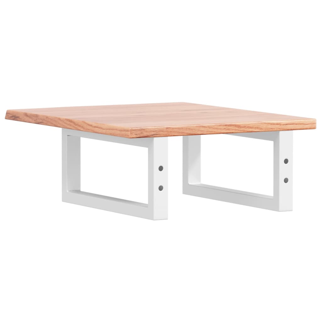 Ράφι Νιπτήρα Τοίχου από Ατσάλι / Μασίφ Ξύλο Δρυός