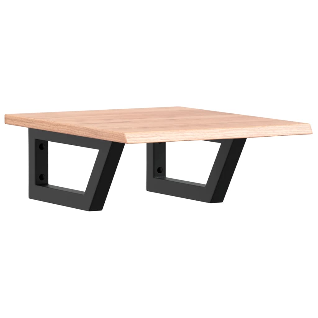 Ράφι Νιπτήρα Τοίχου από Ατσάλι / Μασίφ Ξύλο Δρυός