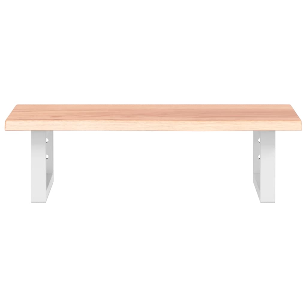 Ράφι Νιπτήρα Τοίχου από Ατσάλι / Μασίφ Ξύλο Δρυός