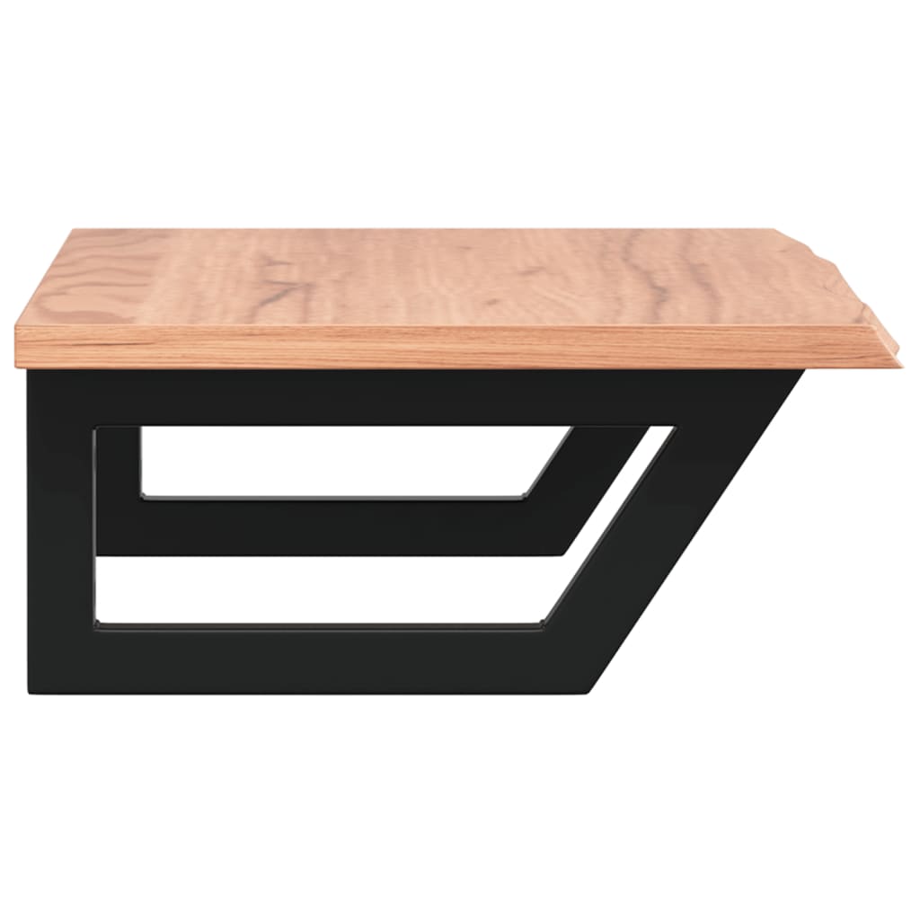 Ράφι Νιπτήρα Τοίχου από Ατσάλι / Μασίφ Ξύλο Δρυός