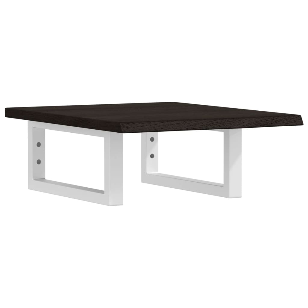 Ράφι Νιπτήρα Τοίχου από Ατσάλι / Μασίφ Ξύλο Δρυός