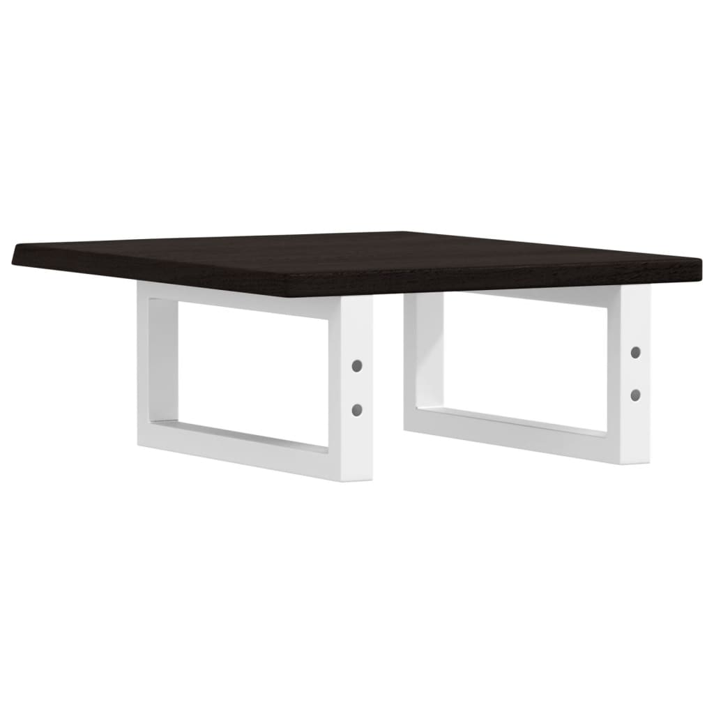 Ράφι Νιπτήρα Τοίχου από Ατσάλι / Μασίφ Ξύλο Δρυός